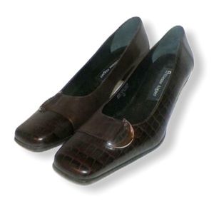 Etienne Aigner Brown Leather Loafers